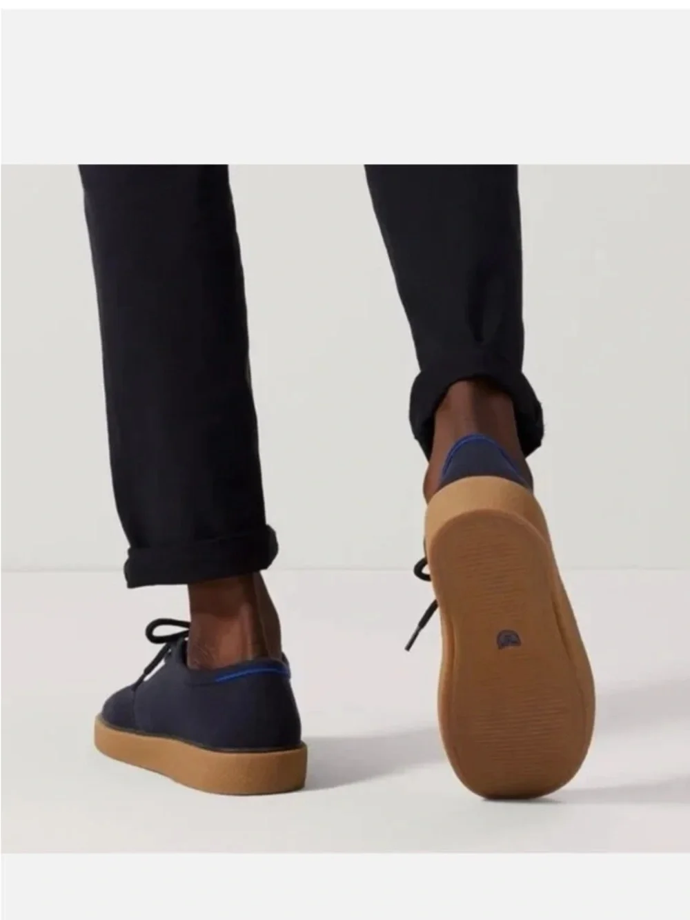 Rothy’s The Monty Lace Up Navy Knit Sneakers Men’s 12 NIB New Box